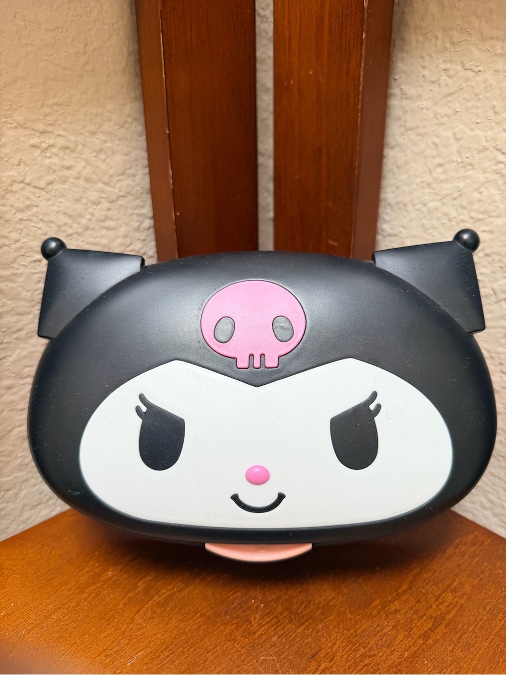 Sanrio Kuromi face-shaped reusable wet wipe case